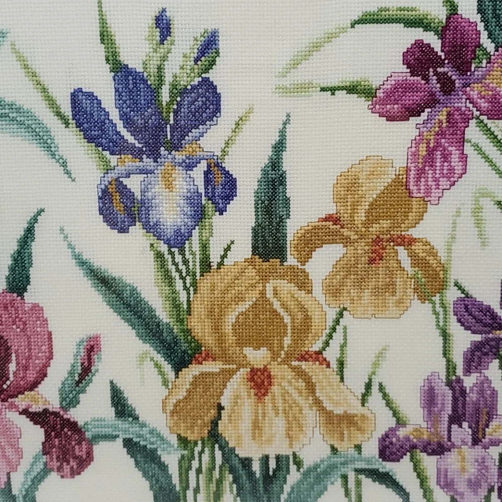Vintage crisscross floral+ frame hand made wall decor handmade